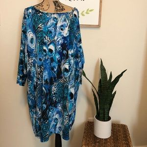 MSK Womans Peacock style dress size 24